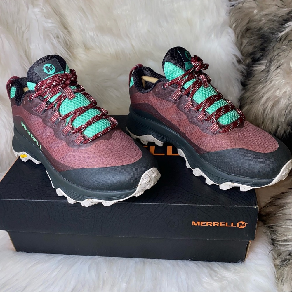Merrell Womens Moab Speed Burlwood Hiking Shoes Size 5/35EU (6178395) New in box